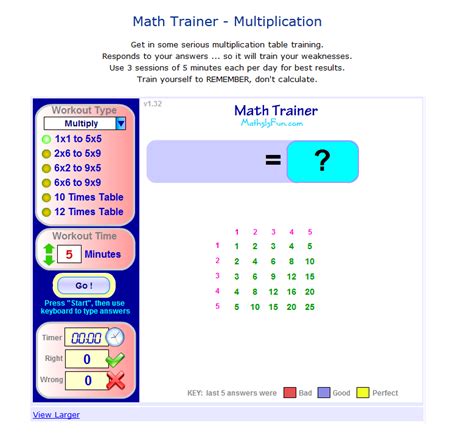Multiplication Division Practice   Math Trainer Multiplication Math Is Fun - Multiplication Division Practice