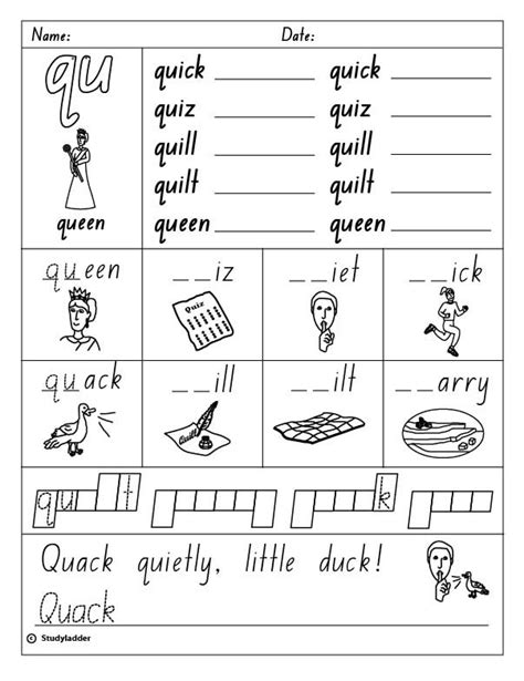 Multiplication Educational Resource Qu Digraph 3rd Grade Worksheet - Qu Digraph 3rd Grade Worksheet