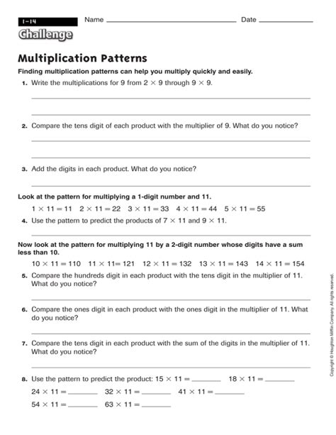 Multiplication Patterns Worksheets 99worksheets Multiplication Patterns 3rd Grade Worksheet - Multiplication Patterns 3rd Grade Worksheet