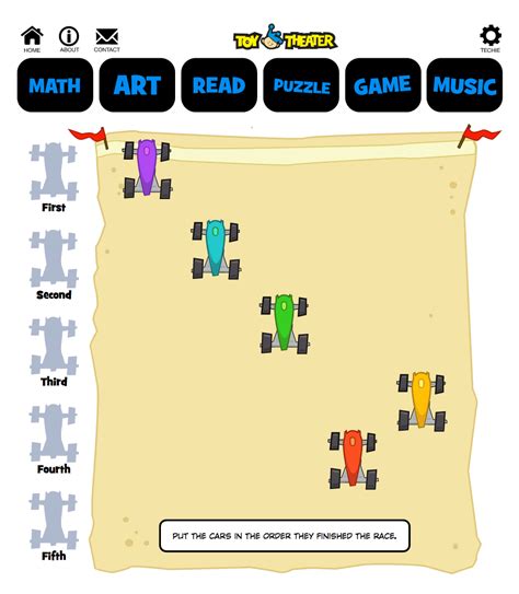 Multiplication Racing Game Toy Theater Math Car Race - Math Car Race