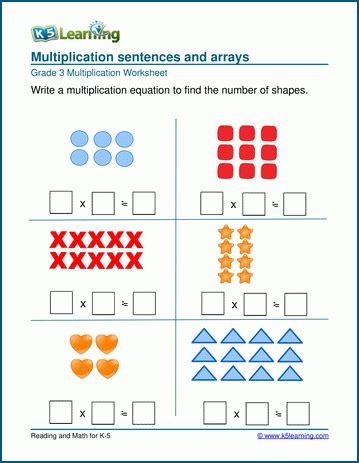 Multiplication With Arrays Worksheets K5 Learning 2nd Grade Array Worksheet - 2nd Grade Array Worksheet