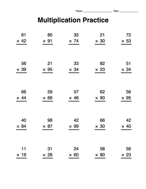 Multiplication Worksheets Math Worksheet Maker Multiplication Box Method Worksheet - Multiplication Box Method Worksheet