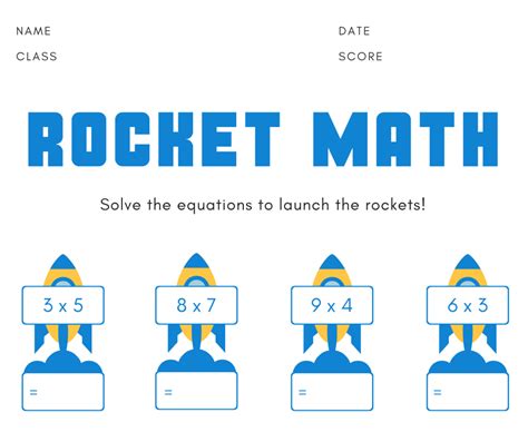 Multiplication Worksheets Rocket Math Pdf Download Rocket Math Sheet - Rocket Math Sheet