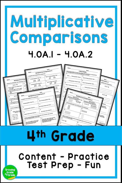 Multiplicative Comparison Worksheet   Multiplicative Comparison Worksheets 4th Grade Math Teaching - Multiplicative Comparison Worksheet