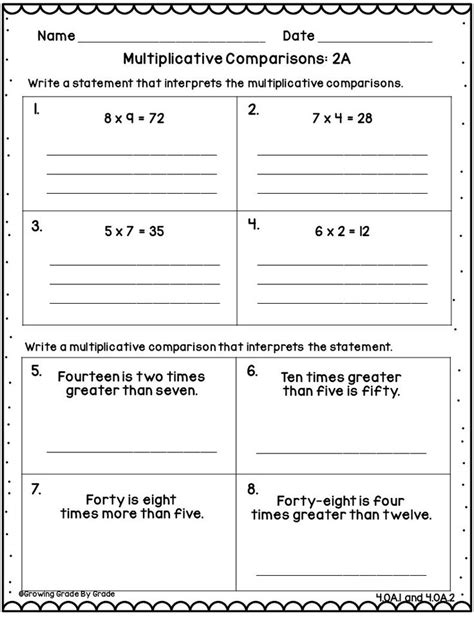 Multiplicative Comparison Worksheets 4th Grade Math Teaching Multiplicative Comparison Worksheet - Multiplicative Comparison Worksheet