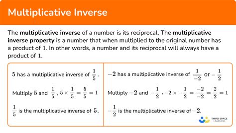 Multiplicative Inverse Math Steps Examples Amp Questions Multiplicative Inverse Worksheet - Multiplicative Inverse Worksheet