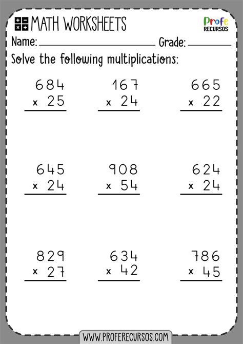Multiply 3 Digit By 1 Digit Numbers Worksheets Multiply 3 Digit Numbers Worksheet - Multiply 3 Digit Numbers Worksheet