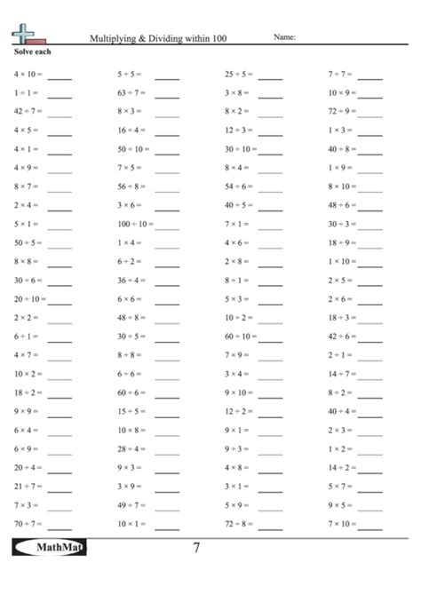 Multiply And Divide Within 100 Worksheets Multiply By 100 Worksheet - Multiply By 100 Worksheet