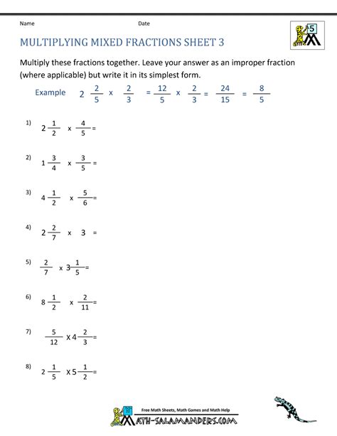 Multiply Mixed Numbers With Fractions Worksheets 99worksheets Multiply Mixed Numbers Worksheet - Multiply Mixed Numbers Worksheet