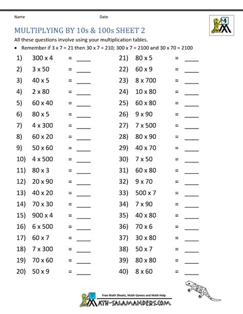 Multiply Numbersworksheets Com Multiply By 100 Worksheet - Multiply By 100 Worksheet