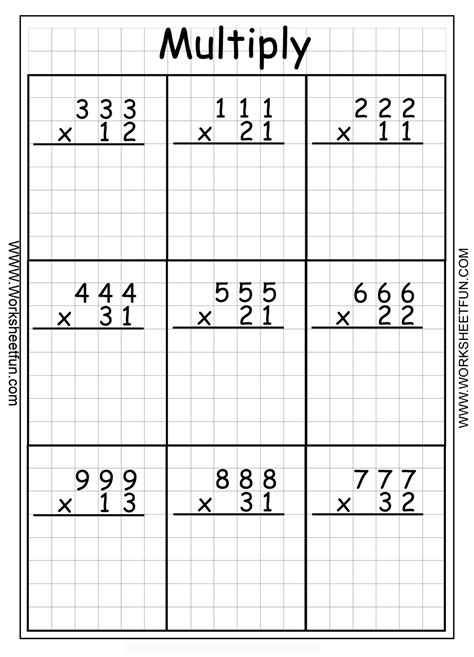 Multiplying 3 Digit By 3 Digit Numbers A Multiply 3 Digit Numbers Worksheet - Multiply 3 Digit Numbers Worksheet