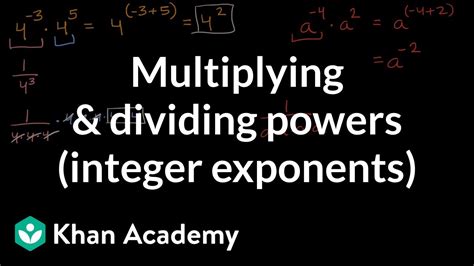 Multiplying Amp Dividing Powers Integer Exponents Khan Academy Dividing Powers With The Same Base - Dividing Powers With The Same Base
