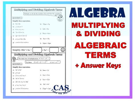 Multiplying And Dividing Algebraic Terms