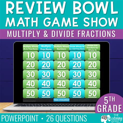 Multiplying And Dividing Fractions Game Show 5th Grade Multiply And Divide Fractions Activity - Multiply And Divide Fractions Activity