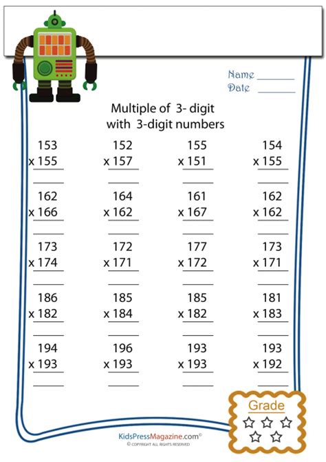 Multiplying By 3 Digit Worksheet Live Worksheets Multiply 3 Digit Numbers Worksheet - Multiply 3 Digit Numbers Worksheet