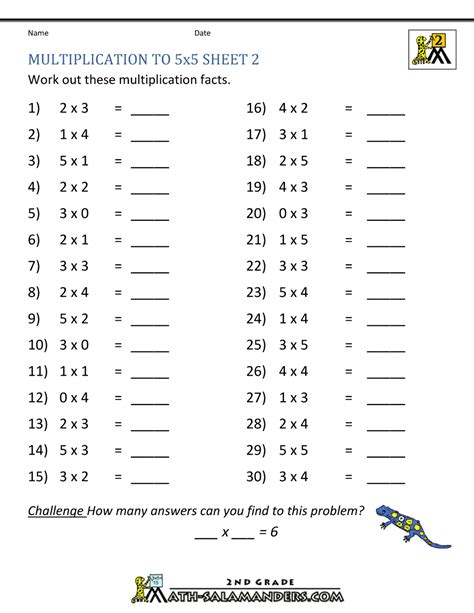 Multiplying By 5 Worksheets Free Printable Multiply By 5 Worksheet - Multiply By 5 Worksheet