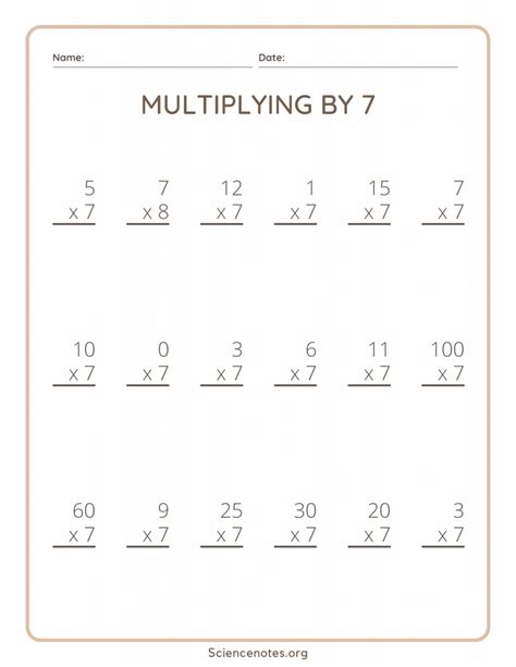 Multiplying By 7 Worksheets K5 Learning Multiples Of 7 Worksheet - Multiples Of 7 Worksheet