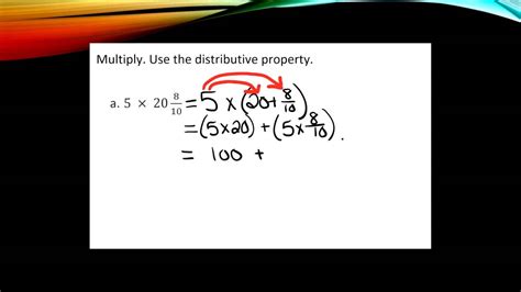 Multiplying Fractions With The Distributive Property Youtube Distributive Property Of Multiplication Fractions - Distributive Property Of Multiplication Fractions