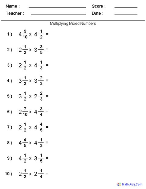Multiplying Mixed Numbers Worksheet Mixed Equations Worksheet Answers - Mixed Equations Worksheet Answers