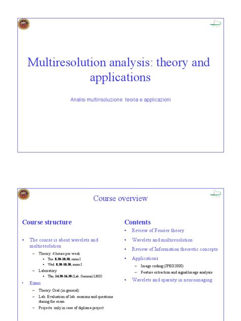 Multiresolution Analysis Theory And Applications