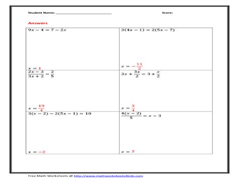 Multistep Equation Worksheet   Algebra Master - Multistep Equation Worksheet