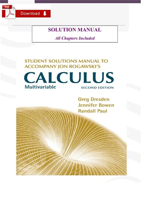 Full Download Multivariable Calculus Jon Rogawski Solutions Manual 