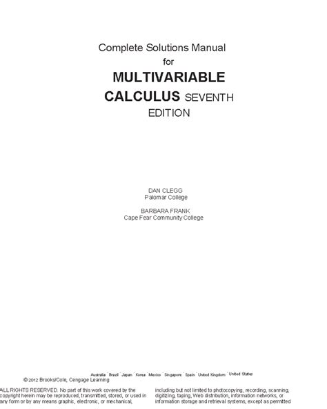 Read Online Multivariable Calculus Stewart 7Th Edition Solution Manual 