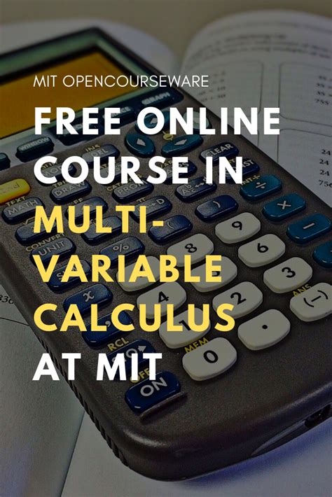 Read Online Multivariable Calculus Study Guide Online 