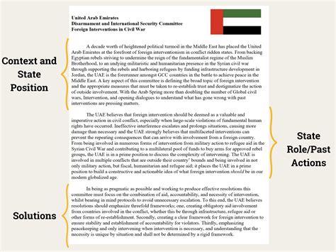 Mun Position Paper Example
