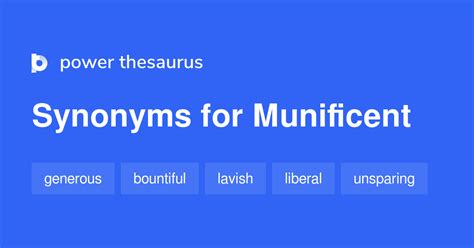 Munificent Synonym