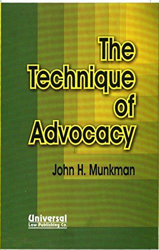 Read Munkman The Technique Of Advocacy 