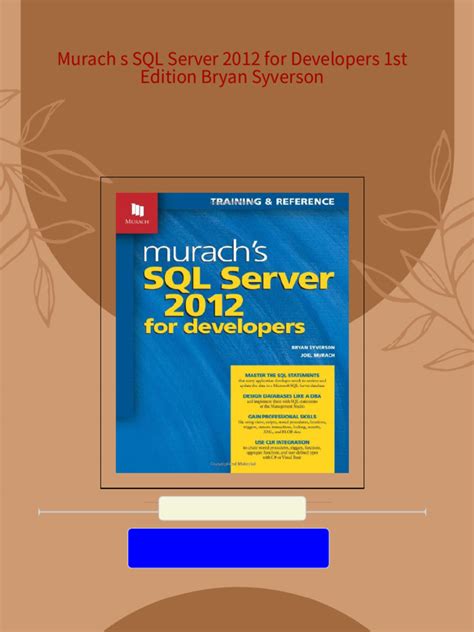 Murach S Sql Server 2012 For Developers
