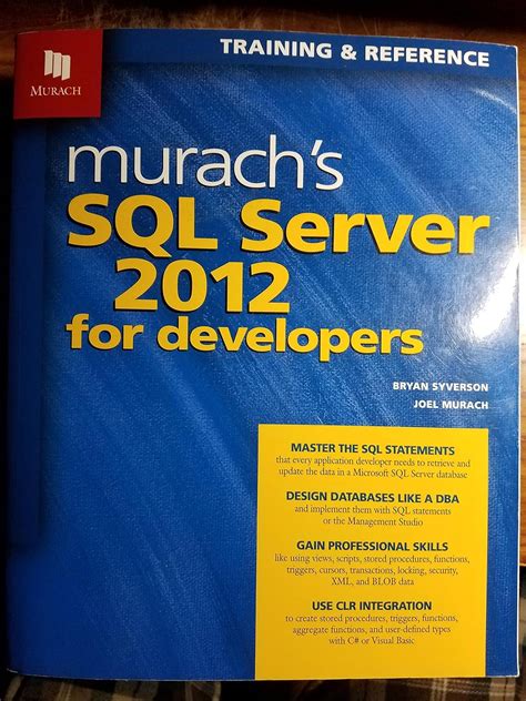 Read Online Murach S Sql Server 2012 For Developers 