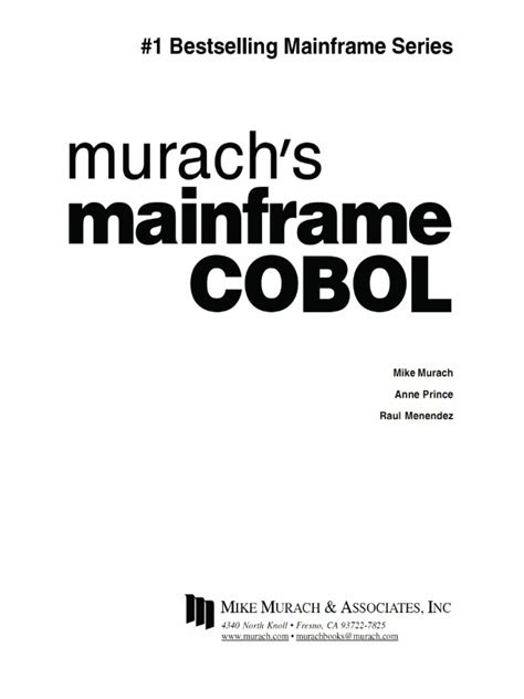 Murachs Mainframe Cobol