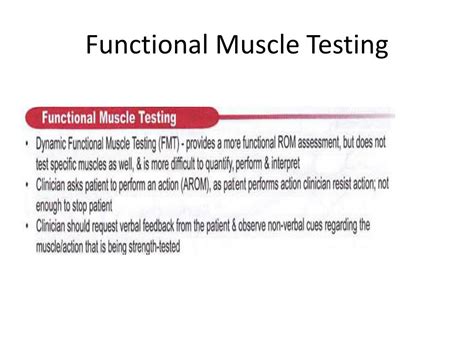 Muscle Testing And Function With Posture And Pain