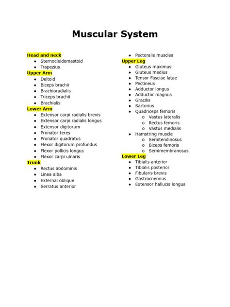 Download Muscular System Study Guide Cengage 
