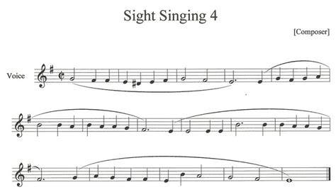 music for sight singing