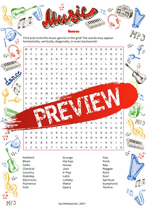 Music Genres Word Search Puzzles To Print Sheet Music 101 Word Search - Sheet Music 101 Word Search