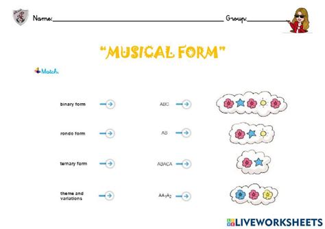 Musical Form Exercise Live Worksheets Musical Form Worksheet - Musical Form Worksheet