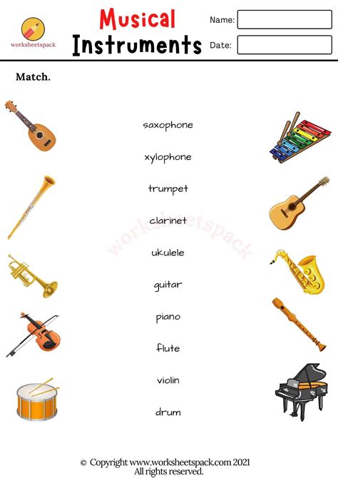 Musical Instruments Worksheets Worksheetspack Musical Instruments Worksheet - Musical Instruments Worksheet