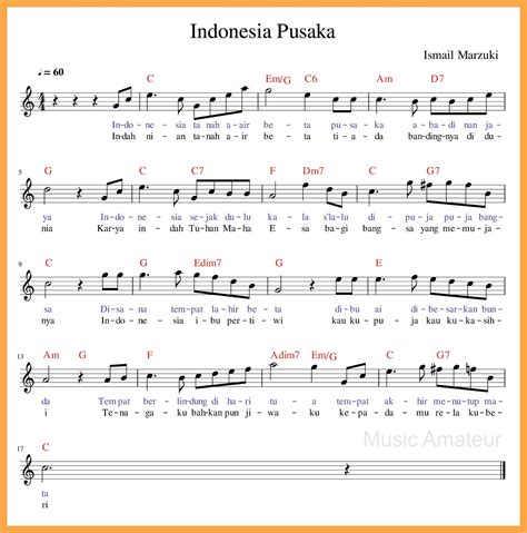 musik indonesia pusaka not angka