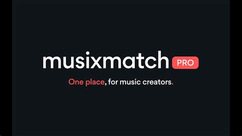Musixmatch Pro for artists and music creators
