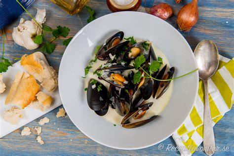musslor recept grädde