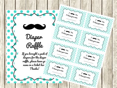 Mustache Baby Shower Printable Sign
