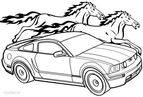 Mustang Car Coloring Sheets