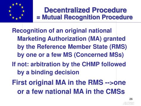 Mutual Recognition Procedure