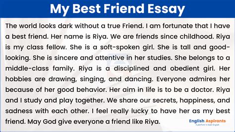 My Best Friend Essay