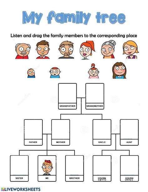 My Family Tree Liveworksheet Worksheet Live Worksheets My Family Tree Worksheet - My Family Tree Worksheet