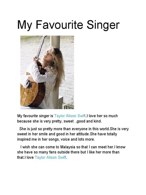 My Favourite Singer