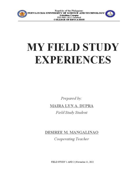 My Field Of Study